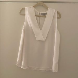 White chiffon tank